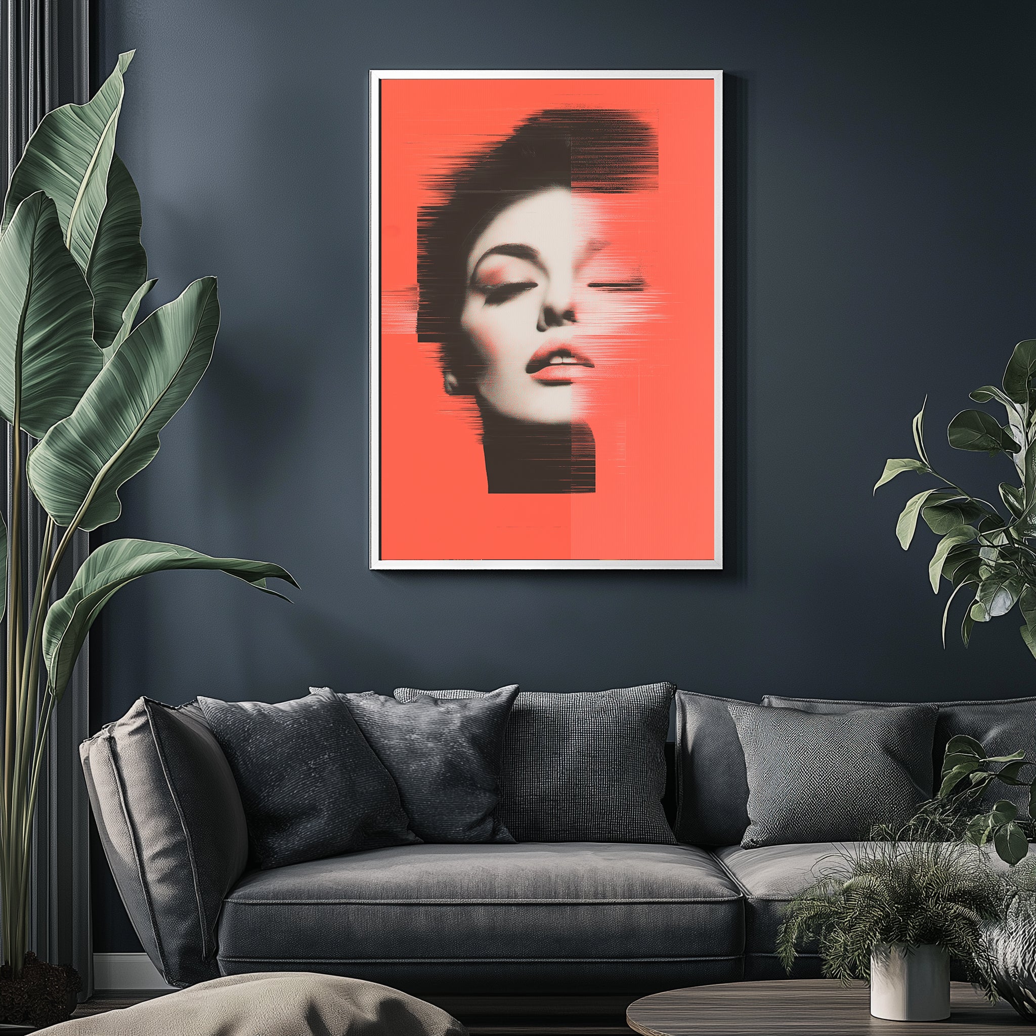 Vibrant Red Wall Art Print — Bold Statement Abstract Poster