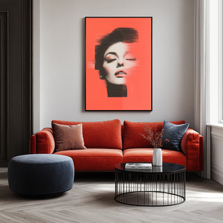 Vibrant Red Wall Art Print — Bold Statement Abstract Poster