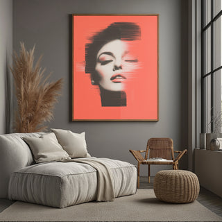 Vibrant Red Wall Art Print — Bold Statement Abstract Poster
