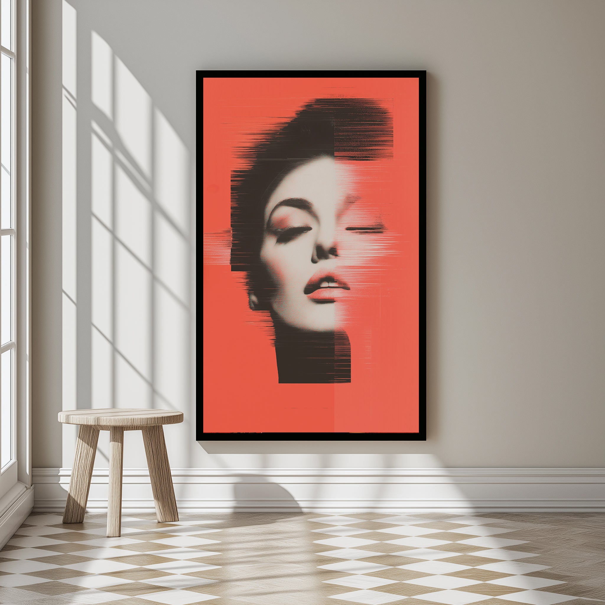 Vibrant Red Wall Art Print — Bold Statement Abstract Poster