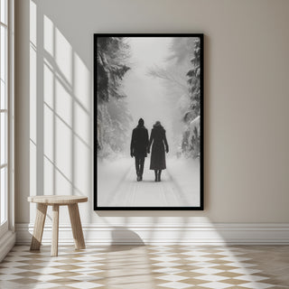 Frosted Love Wall Art Print — Winter Romance Poster