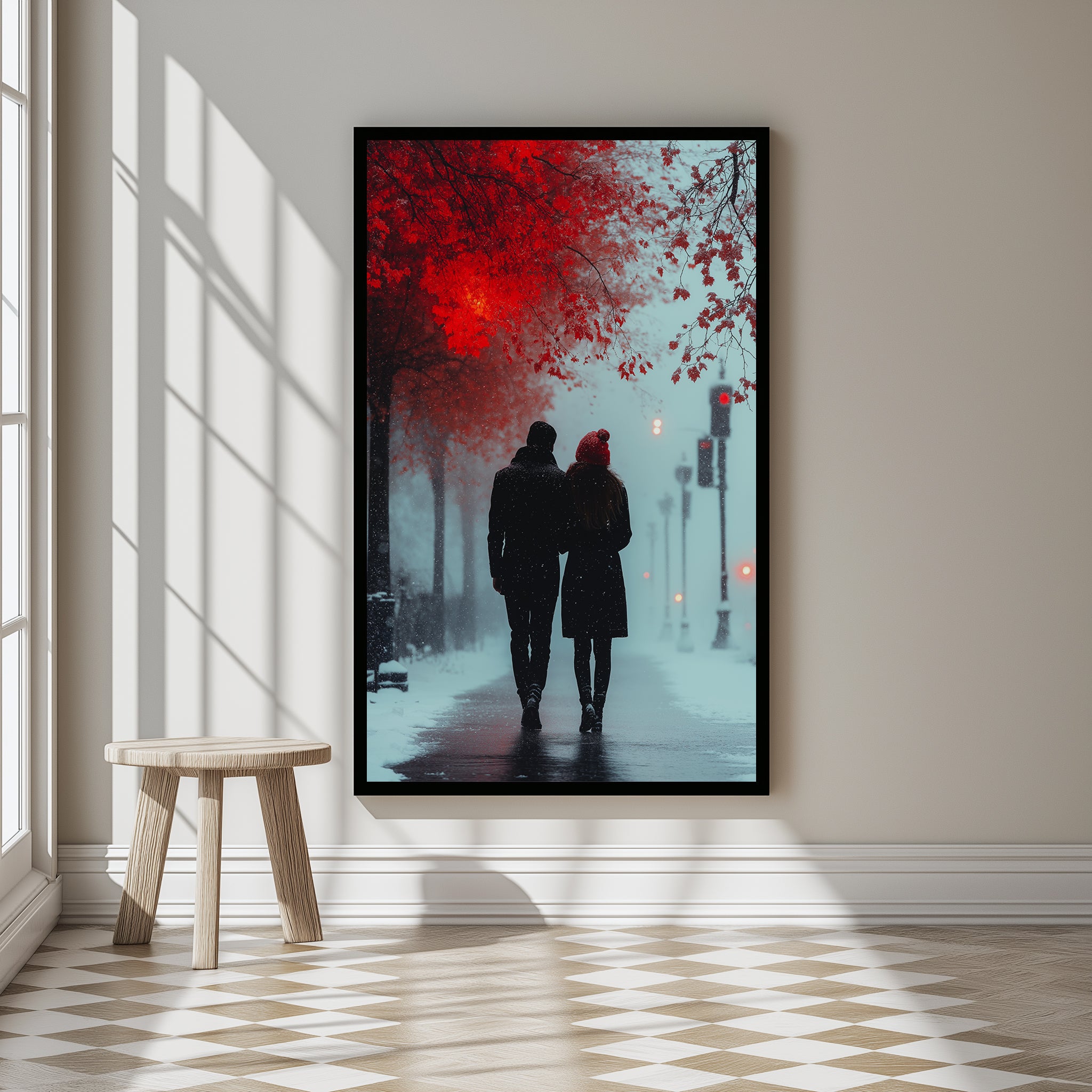 Timeless Steps Wall Art Print — Romantic Couple Dance Poster