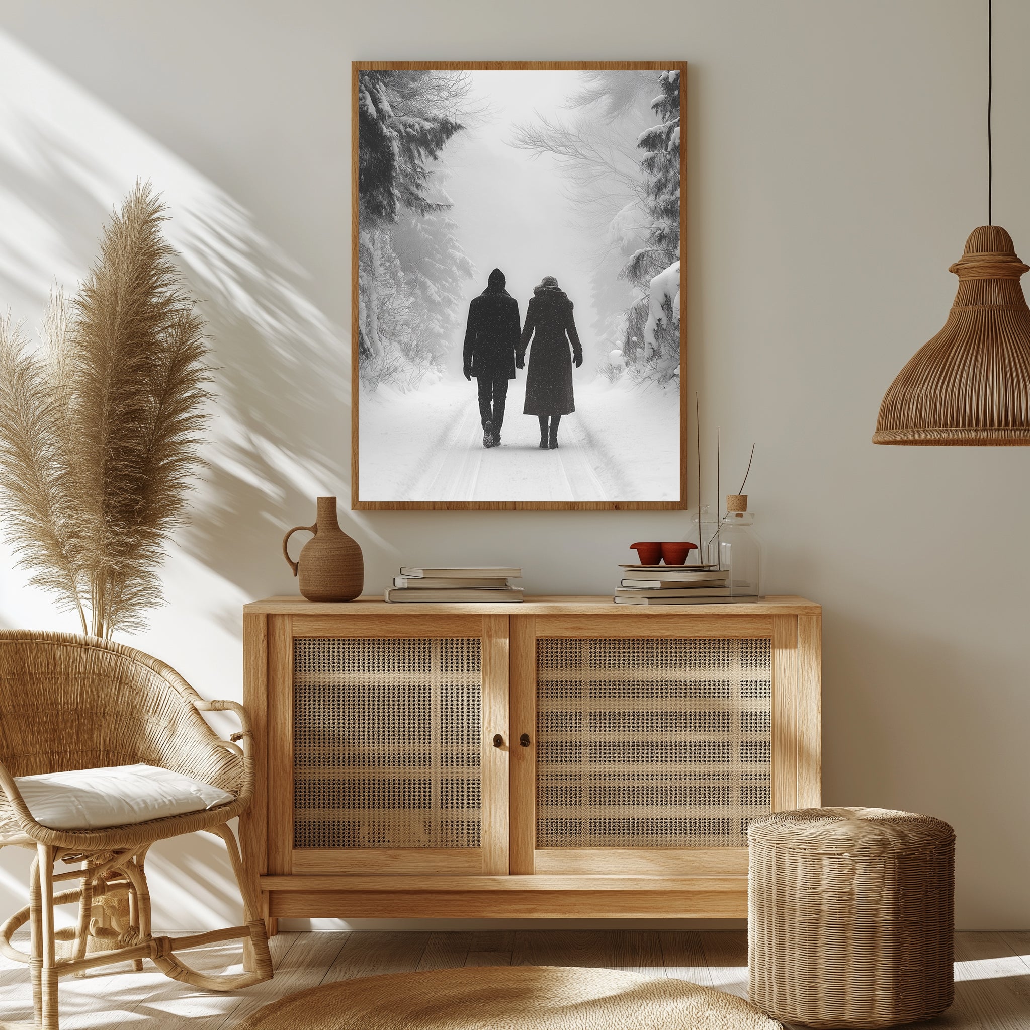 Frosted Love Wall Art Print — Winter Romance Poster