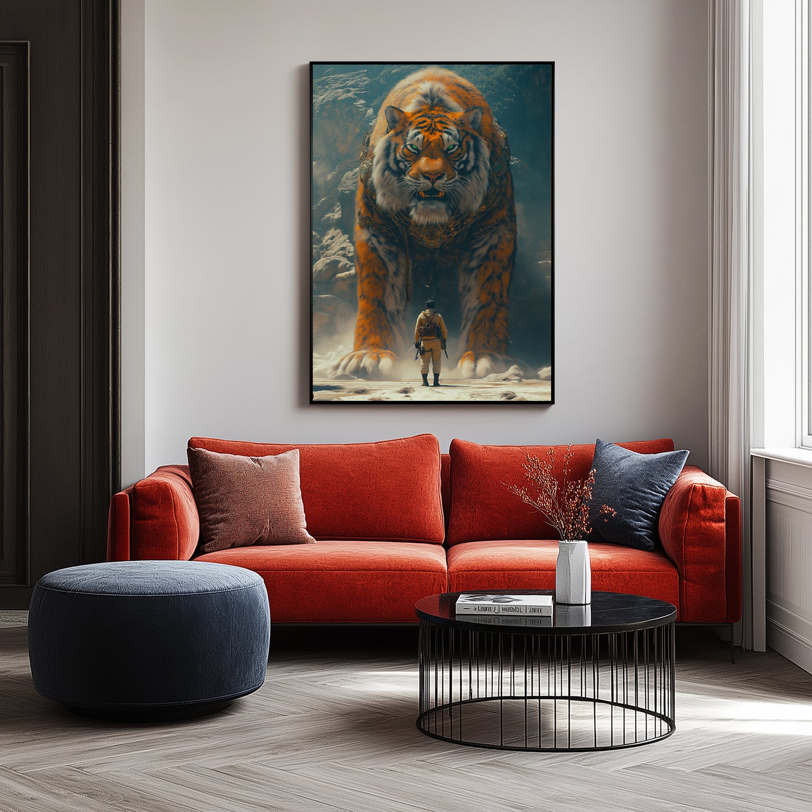 Encounter Wall Art Print — Mysterious Figurative Poster