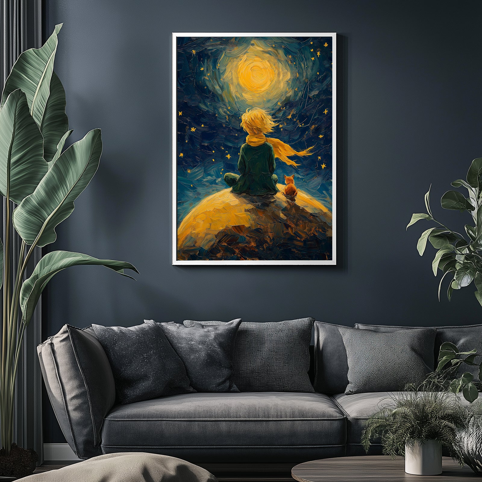 Little Prince Wall Art Print — Antoine de Saint-Exupéry Tribute Poster