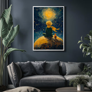 Little Prince Wall Art Print — Antoine de Saint-Exupéry Tribute Poster