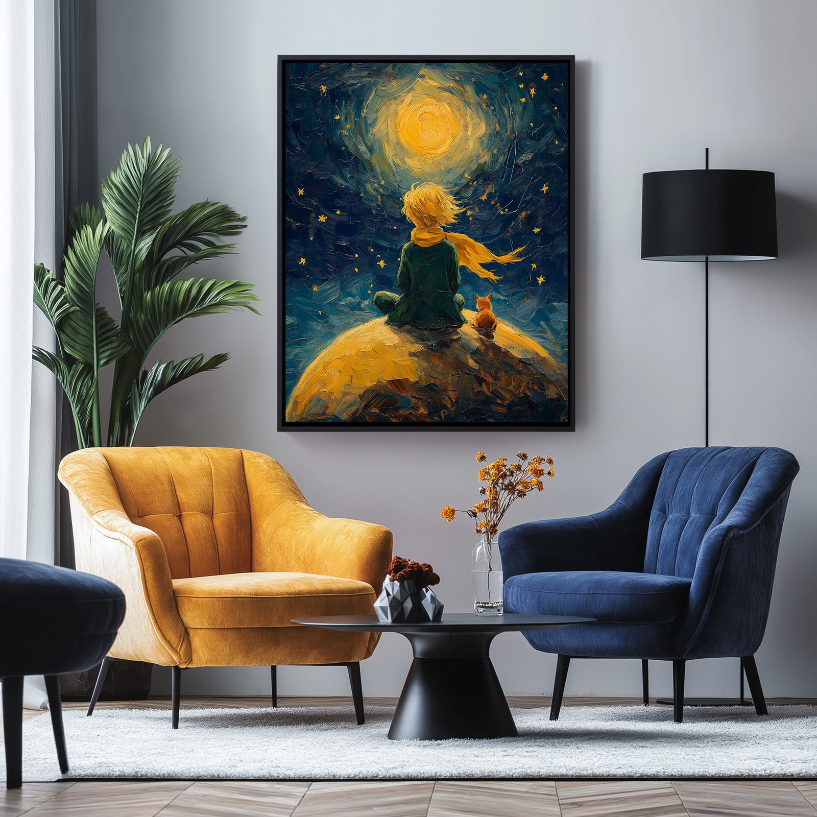 Little Prince Wall Art Print — Antoine de Saint-Exupéry Tribute Poster