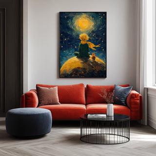 Little Prince Wall Art Print — Antoine de Saint-Exupéry Tribute Poster