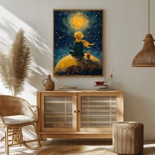 Little Prince Wall Art Print — Antoine de Saint-Exupéry Tribute Poster