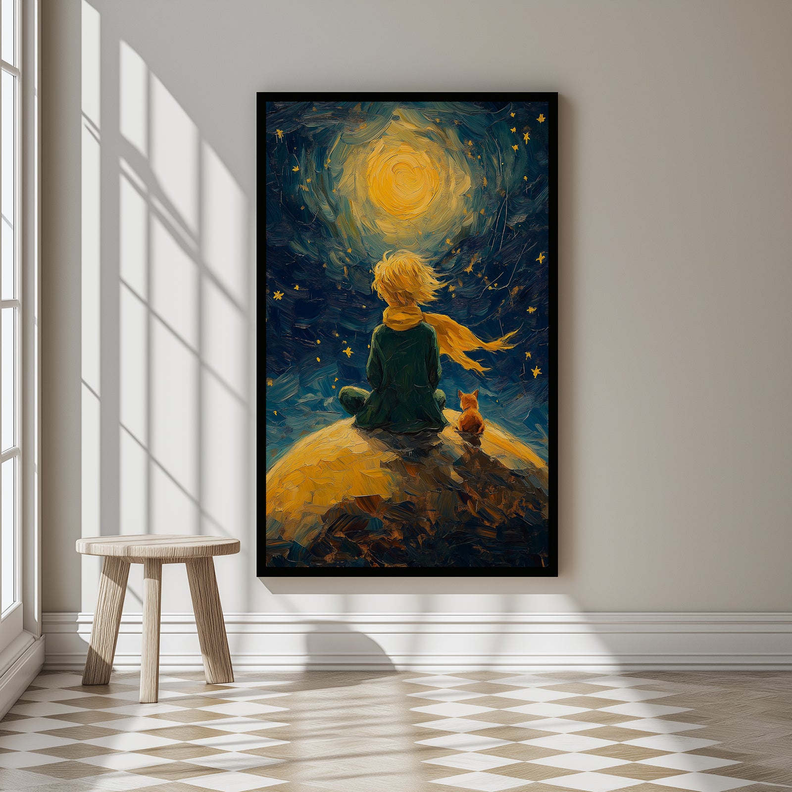 Little Prince Wall Art Print — Antoine de Saint-Exupéry Tribute Poster