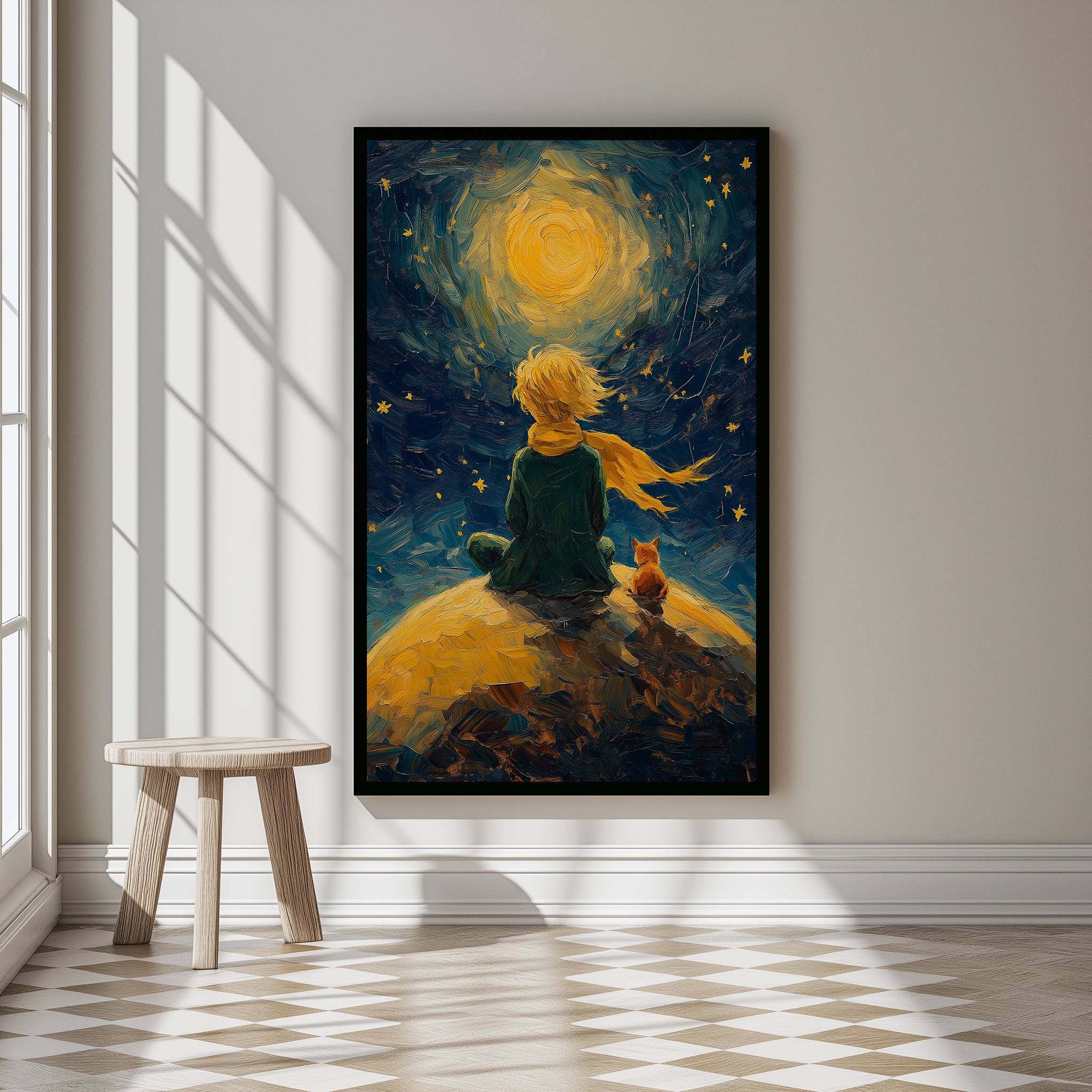 Little Prince Wall Art Print — Antoine de Saint-Exupéry Tribute Poster