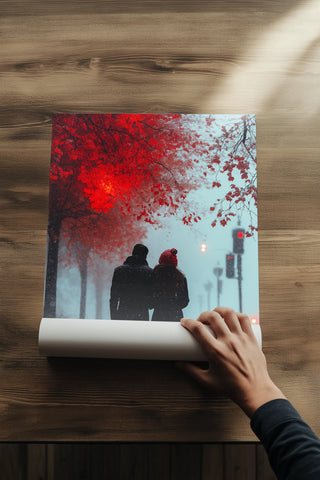 Timeless Steps Wall Art Print — Romantic Couple Dance Poster