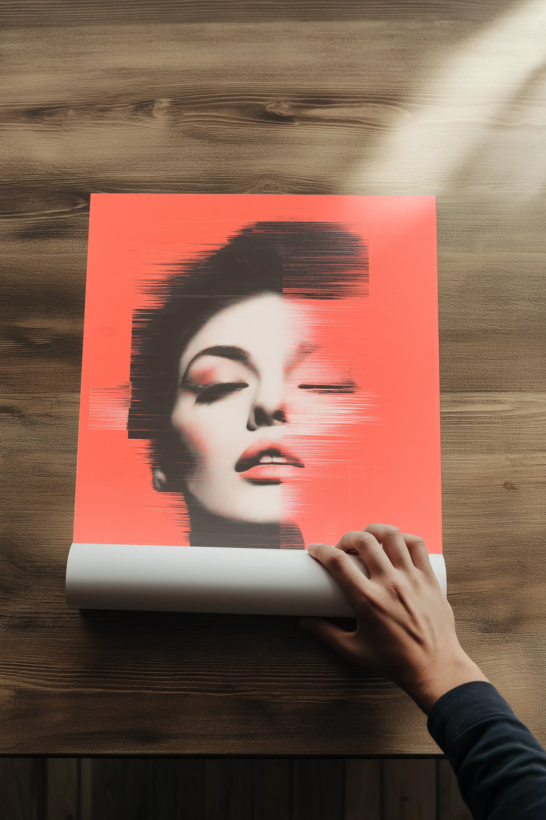 Vibrant Red Wall Art Print — Bold Statement Abstract Poster