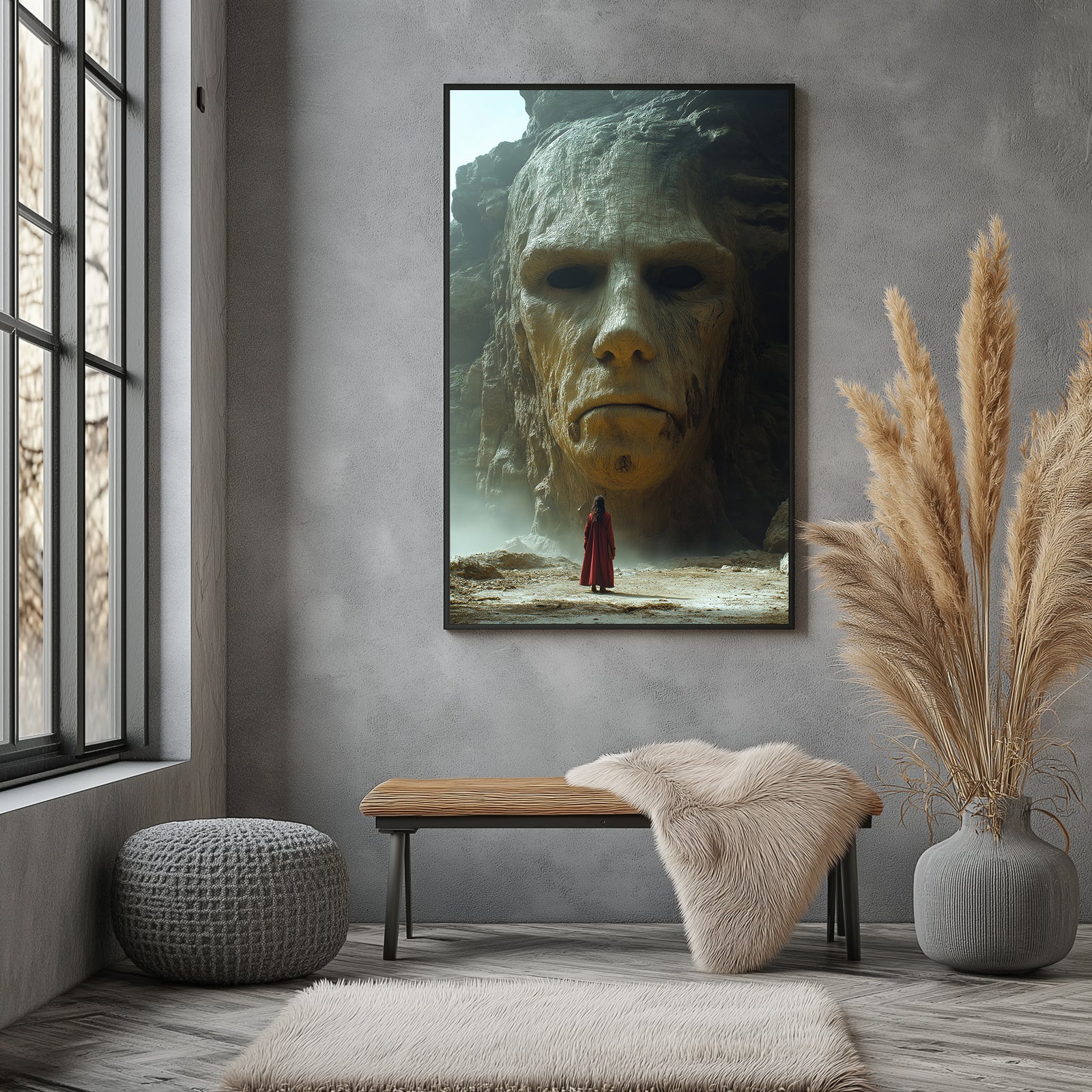 Face of Eternity Wall Art Print — Timeless Portrait Poster