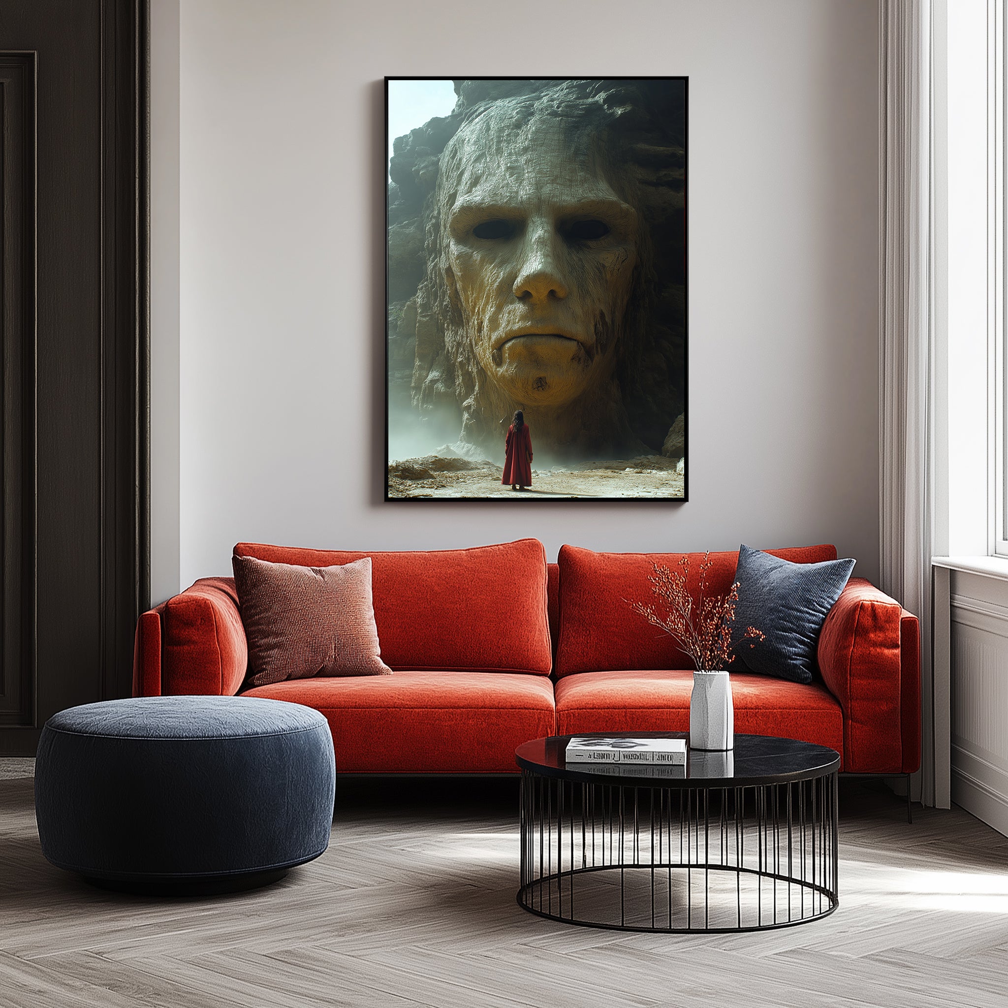 Face of Eternity Wall Art Print — Timeless Portrait Poster