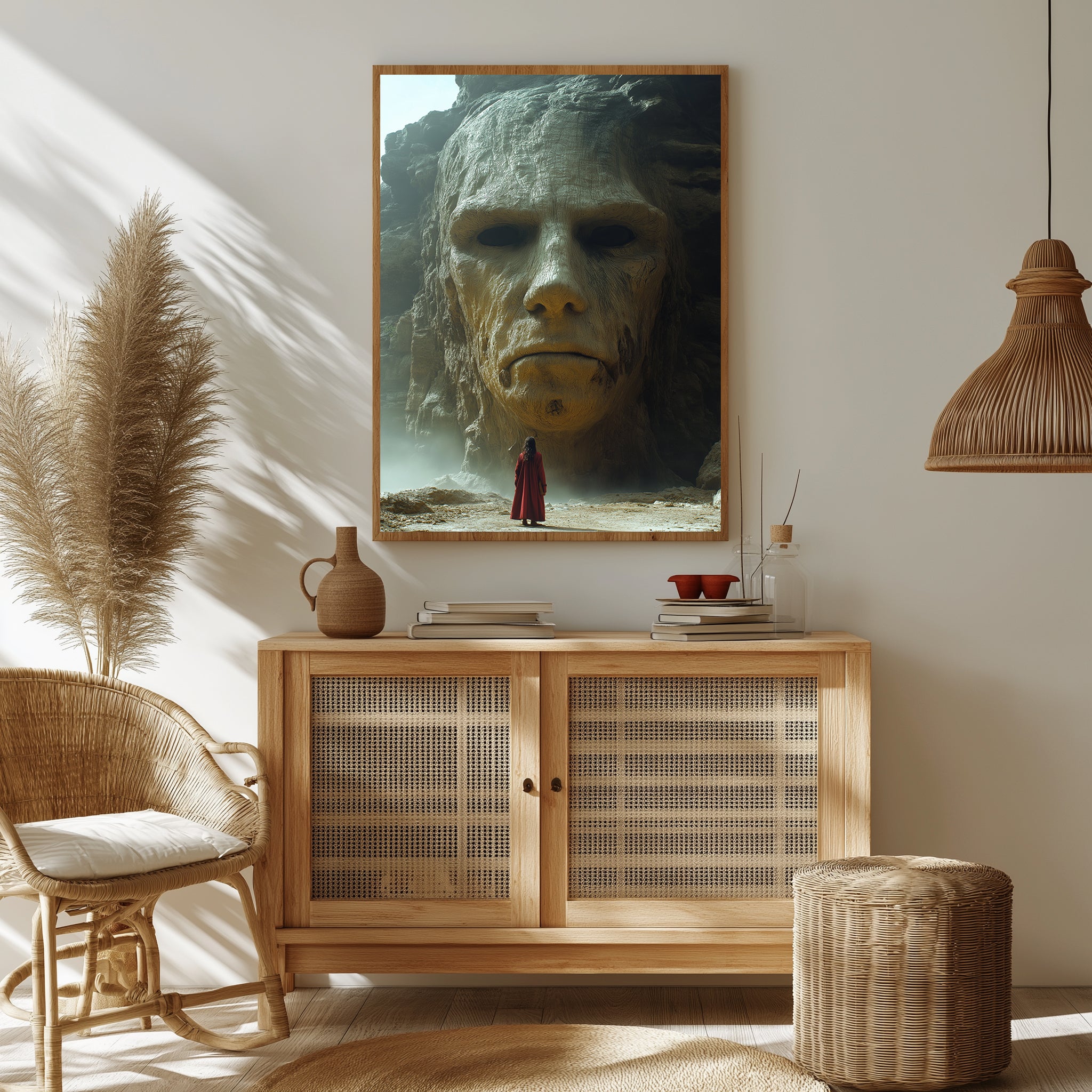 Face of Eternity Wall Art Print — Timeless Portrait Poster