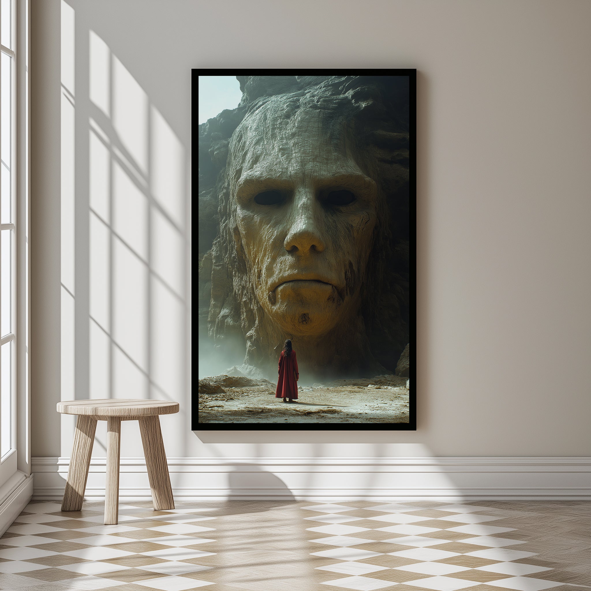 Face of Eternity Wall Art Print — Timeless Portrait Poster