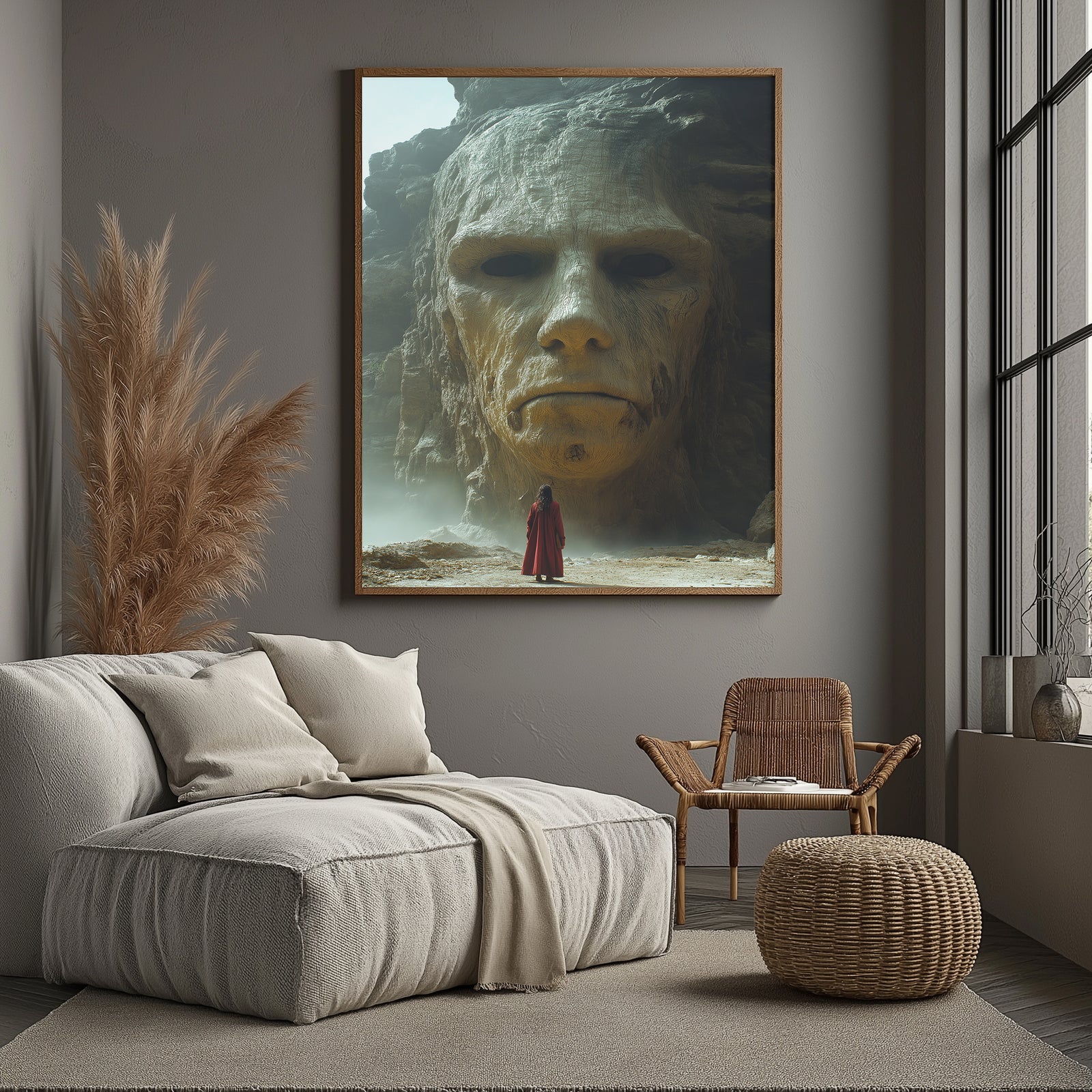 Face of Eternity Wall Art Print — Timeless Portrait Poster