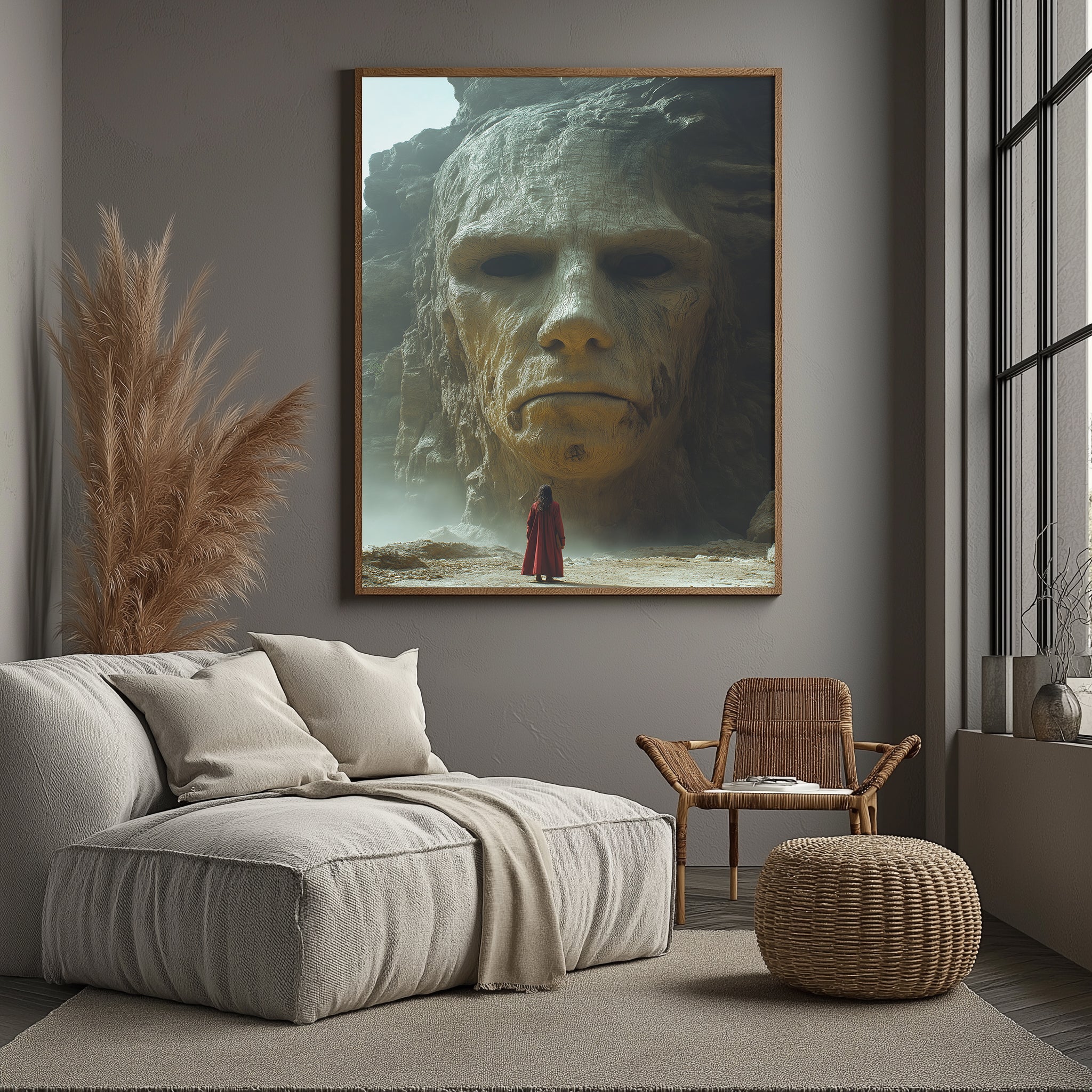 Face of Eternity Wall Art Print — Timeless Portrait Poster