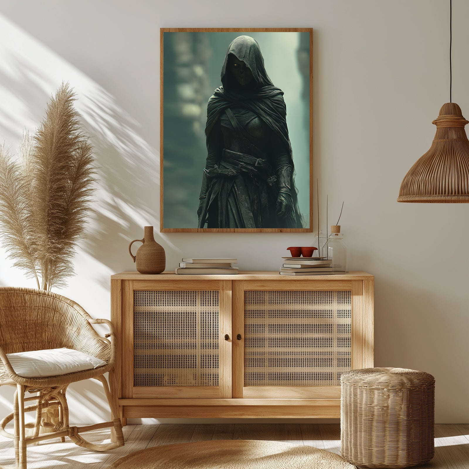 Dark Veil Wall Art Print — Gothic Veiled Portrait Poster