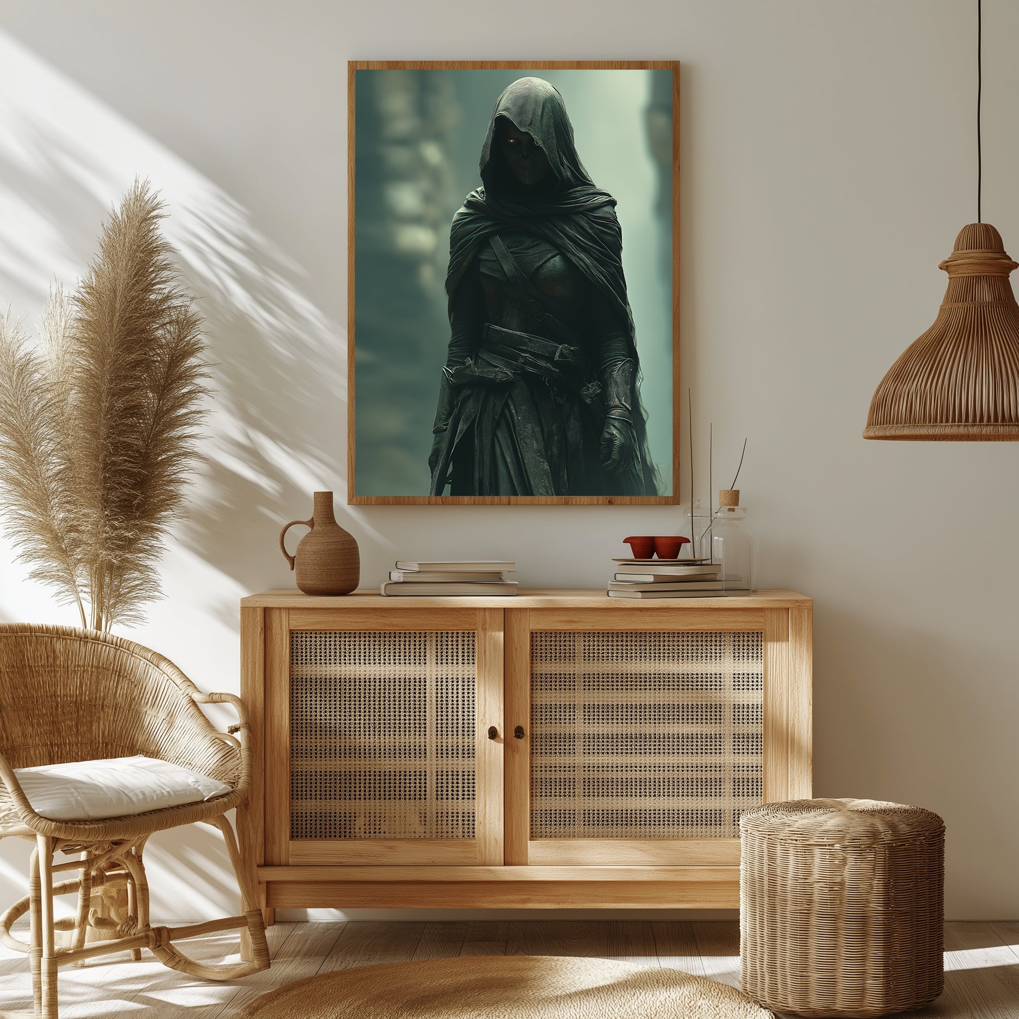 Dark Veil Wall Art Print — Gothic Veiled Portrait Poster