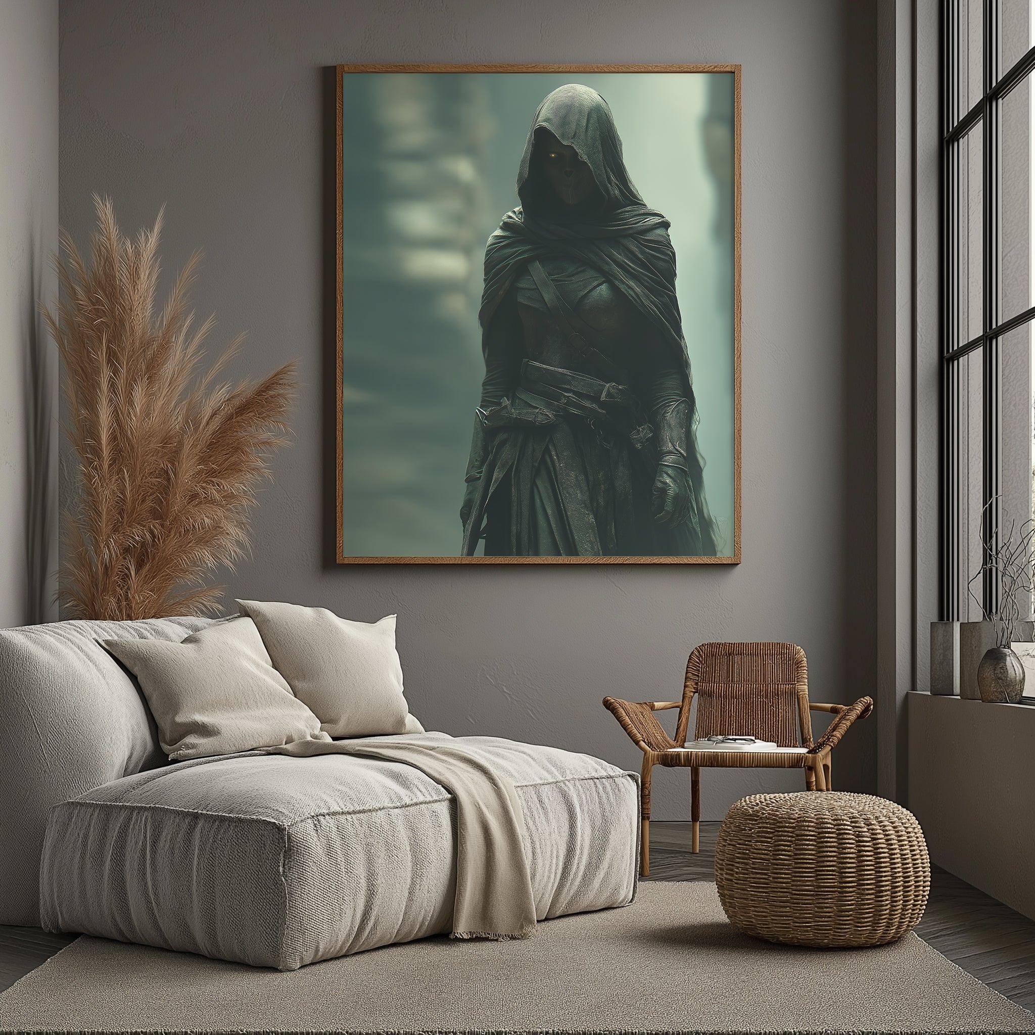 Dark Veil Wall Art Print — Gothic Veiled Portrait Poster