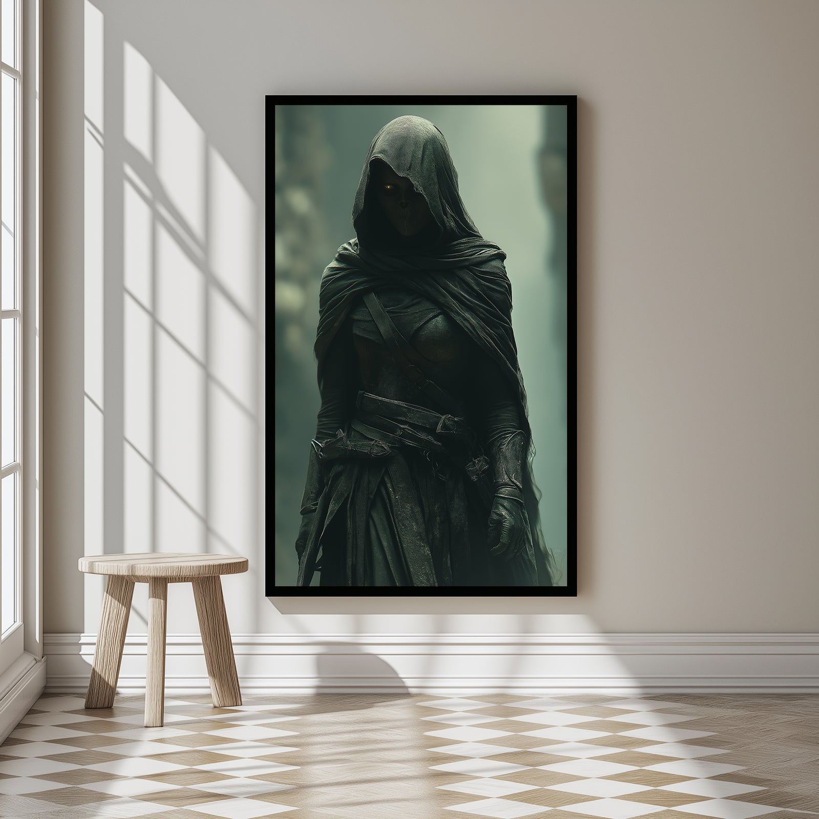 Dark Veil Wall Art Print — Gothic Veiled Portrait Poster