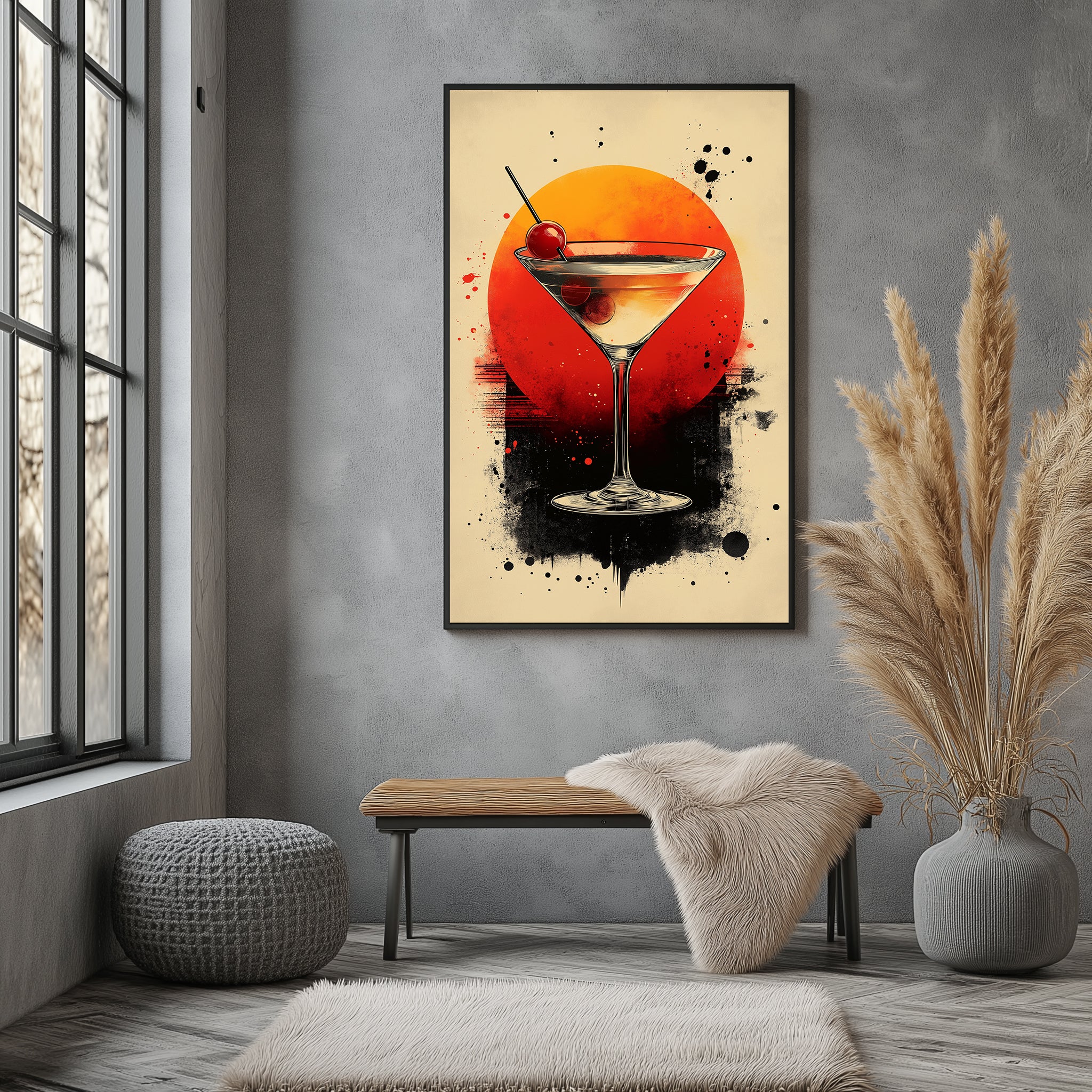 Cherry Glow Wall Art Print — Y2K Cherry Aesthetic Poster