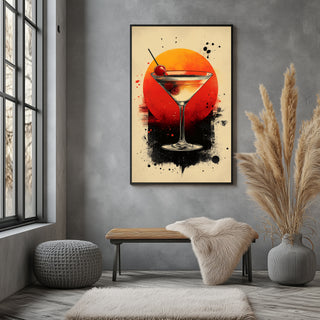 Cherry Glow Wall Art Print — Y2K Cherry Aesthetic Poster
