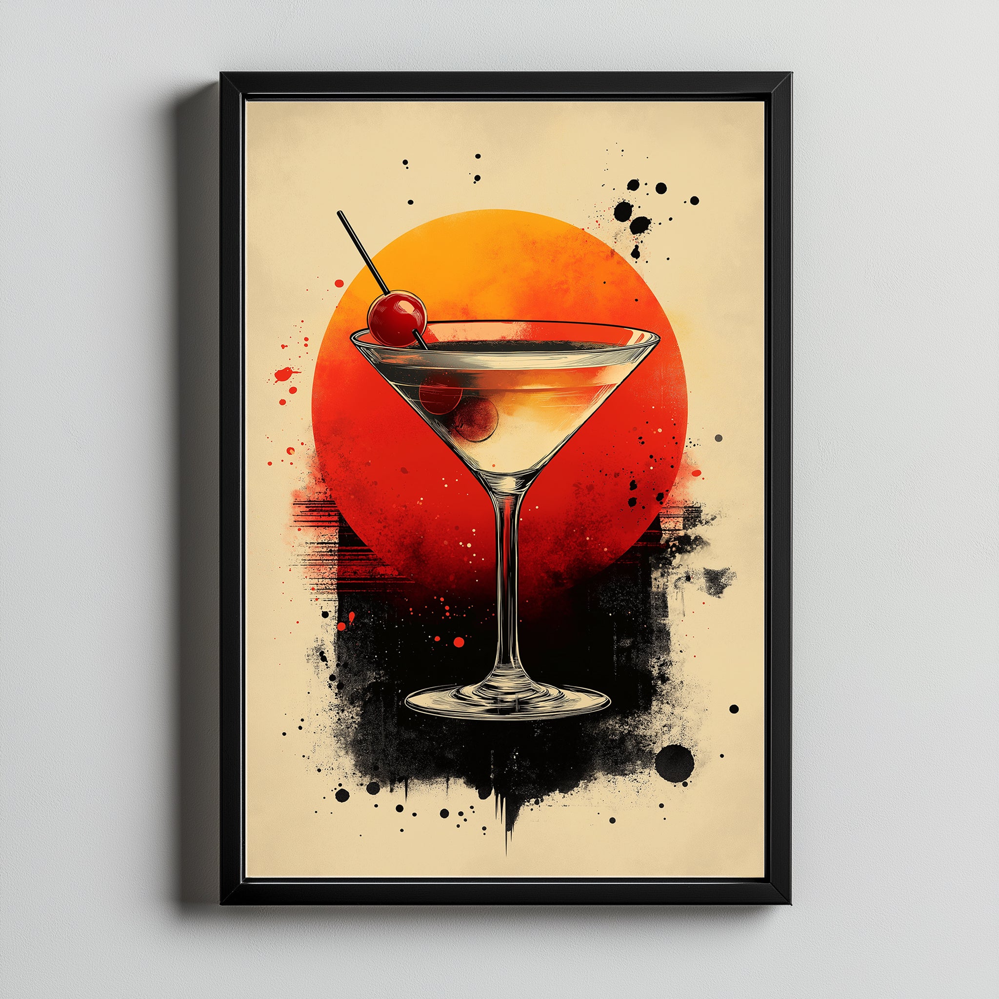Cherry Glow Wall Art Print — Y2K Cherry Aesthetic Poster