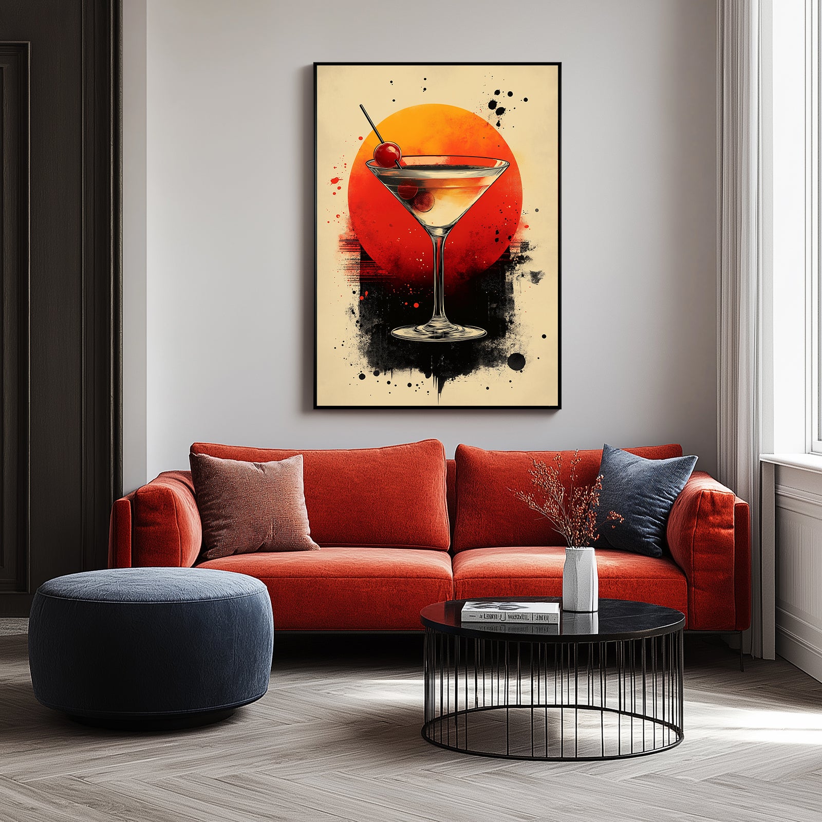 Cherry Glow Wall Art Print — Y2K Cherry Aesthetic Poster
