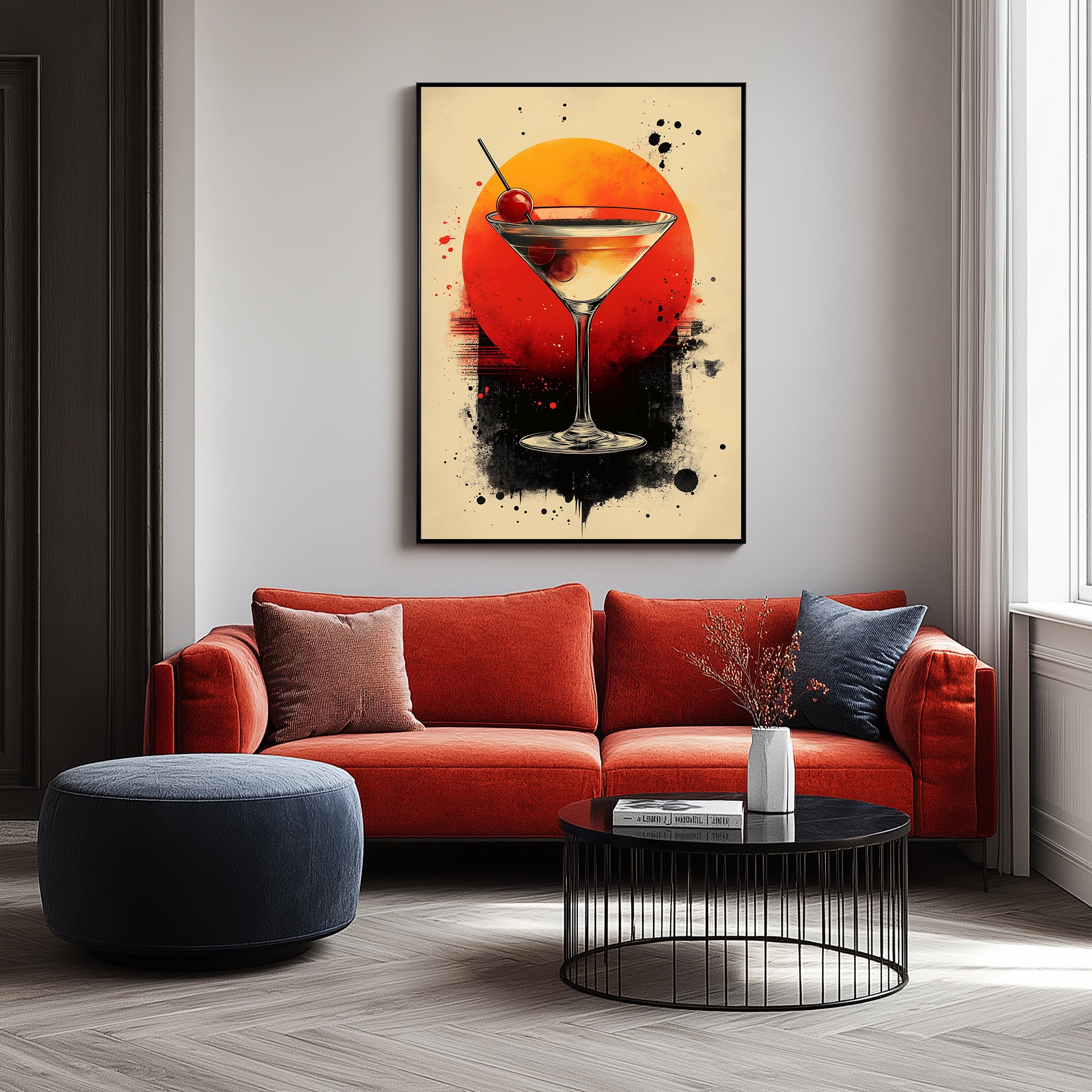 Cherry Glow Wall Art Print — Y2K Cherry Aesthetic Poster
