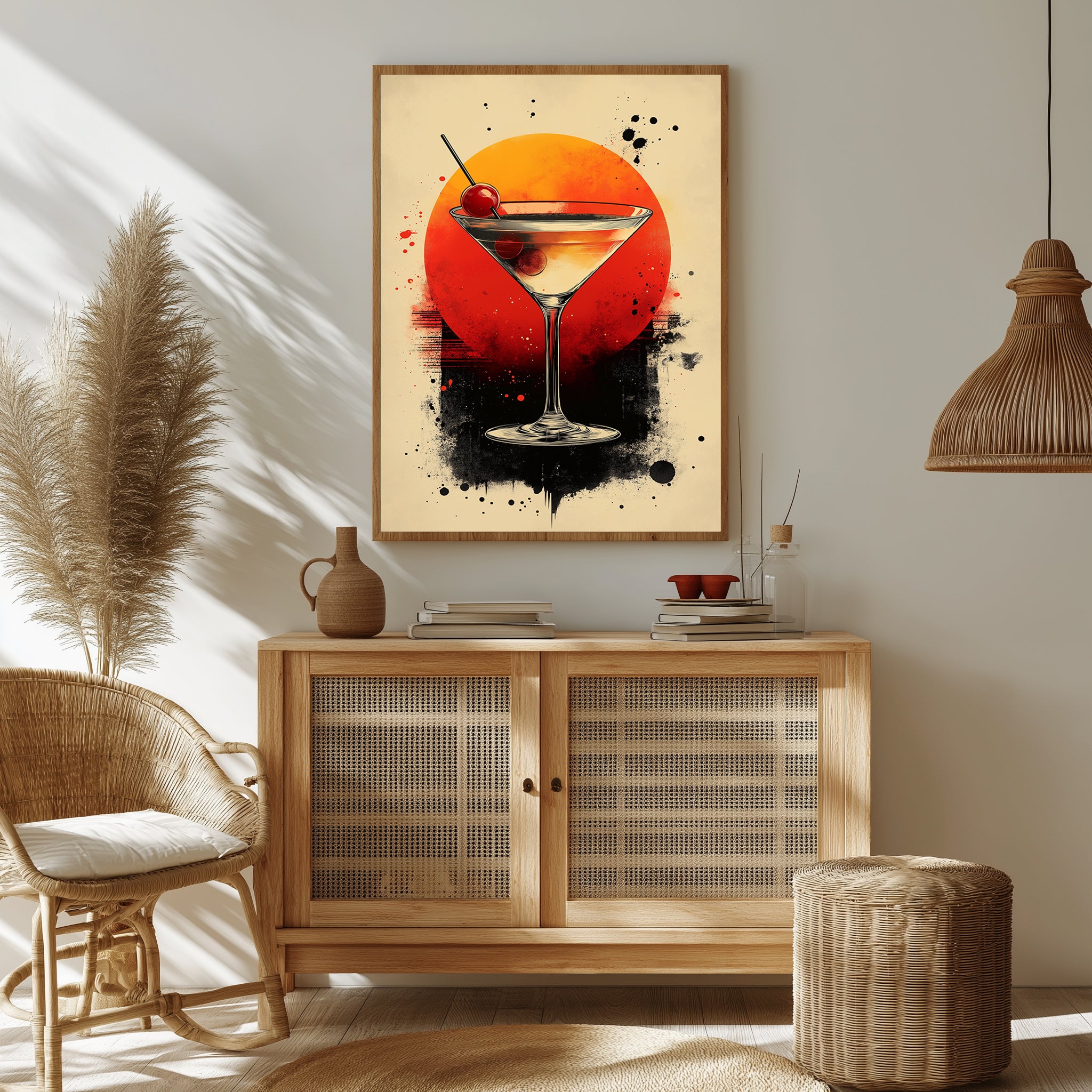 Cherry Glow Wall Art Print — Y2K Cherry Aesthetic Poster