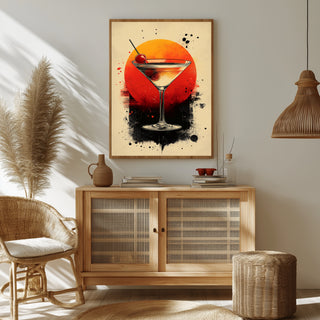 Cherry Glow Wall Art Print — Y2K Cherry Aesthetic Poster