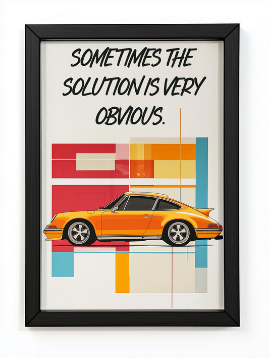 The Solution - Porsche Tablo Boyutlarında ve Yüksek Kaliteli Poster