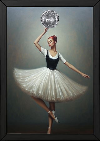 Twirl in Time Wall Art Print — Romantic Vintage Dance Poster