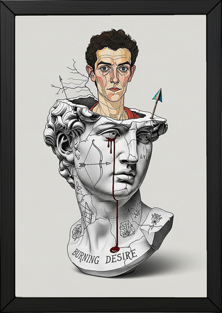 Burning Desire — Egon Schiele Inspired Wall Art Print