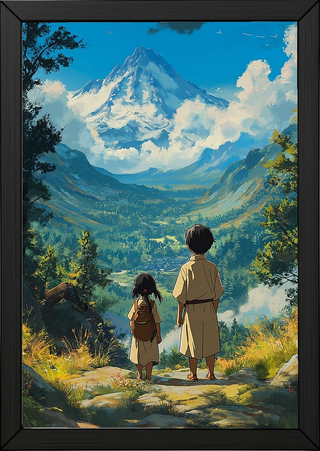 Beyond the Mountain Wall Art Print — Landscape Wanderlust Poster
