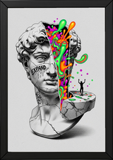 Expand Pop Art — Surreal David Bust Wall Art Print