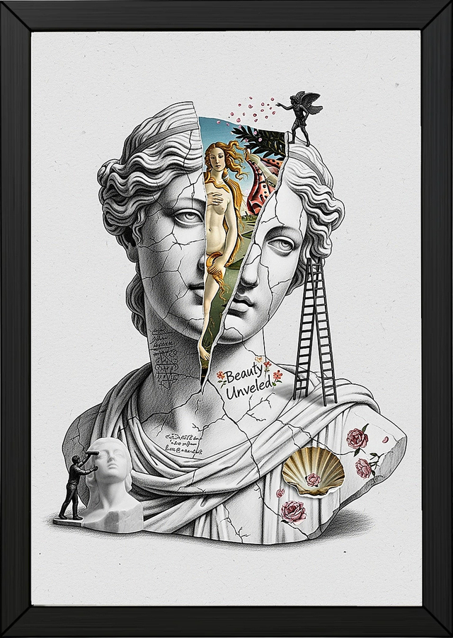 Beauty Unveiled — Botticelli's Venus Reimagined Wall Art Print