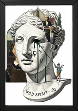 Wild Spirit American Gothic — Surreal Grant Wood Wall Art Print