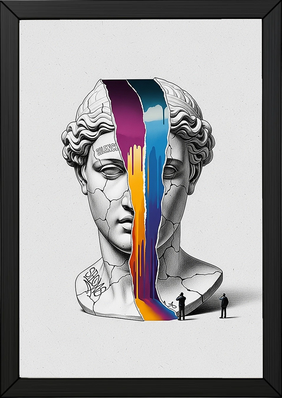 Silence — Surreal Venus Bust Wall Art Print