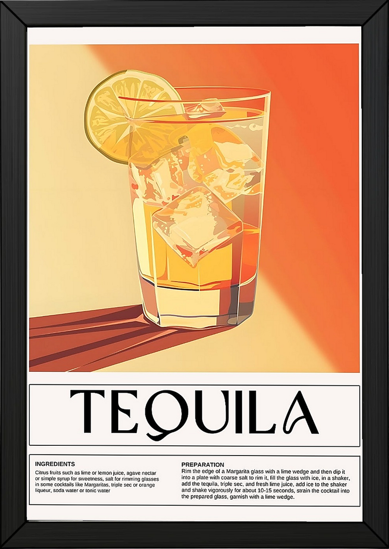 Tequila Wall Art Print — Bold Mexican Spirit Poster