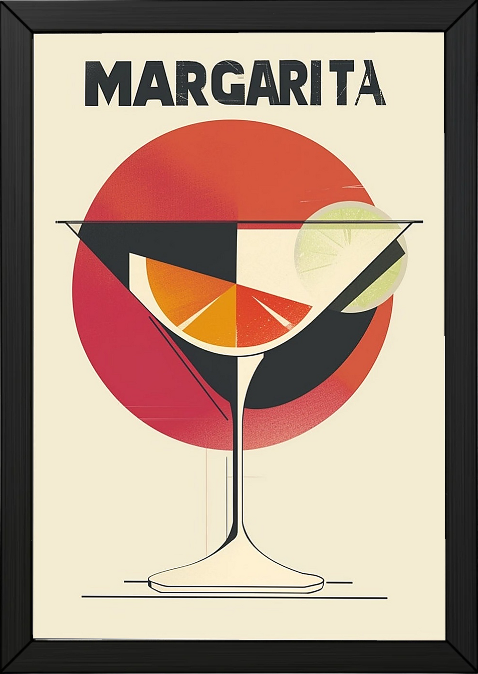The Margarita Wall Art Print — Classic Tequila Cocktail Poster