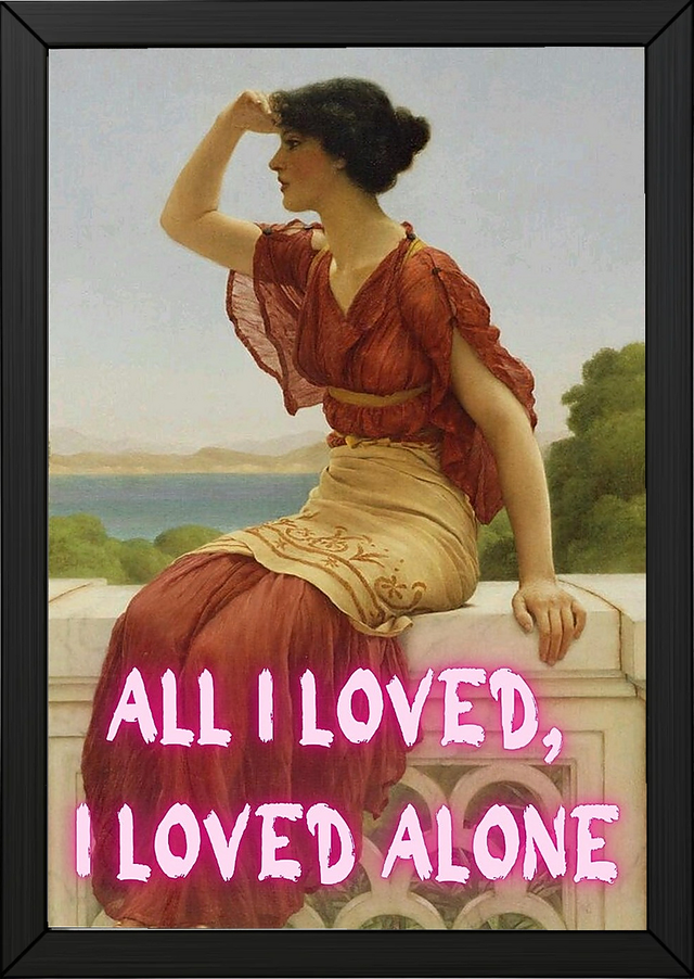 All I Loved, I Loved Alone — Edgar Allan Poe Quote Wall Art Print