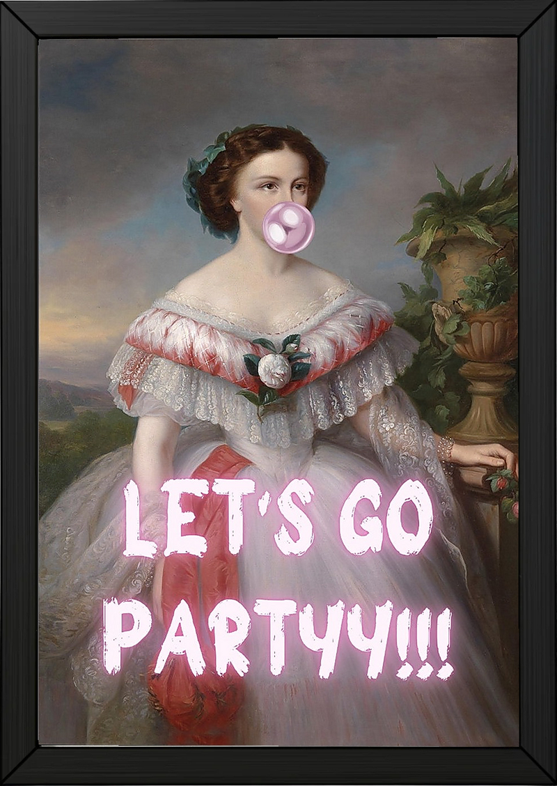 Let's Go Party Wall Art Print — Fun Celebration Quote Poster