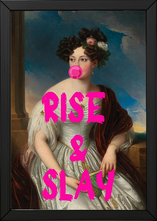 Rise & Slay Wall Art Print — Morning Motivation Quote Poster