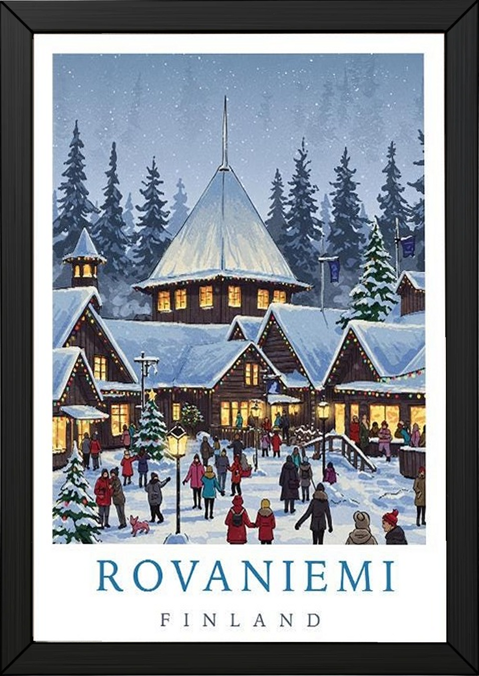 Rovaniemi Finland — Santa Village Winter Travel Wall Art Print