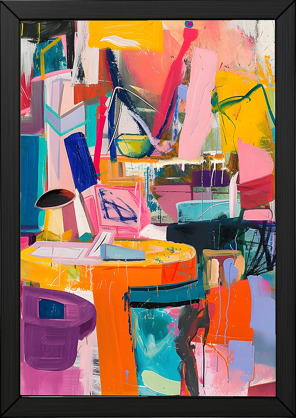 The Chaos of Energy Wall Art Print — Dynamic Abstract Poster