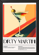 Dirty Martini Wall Art Print — Classic Olive Cocktail Poster